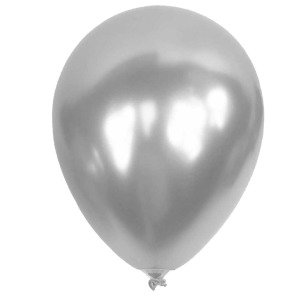 Metalik Balon Gümüş Renk 100 Adet