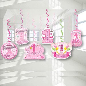 Prenses 1 Yaşında Tavan Süs Pembe