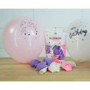 Happy Birthday Unicorn Balon 10 Adet