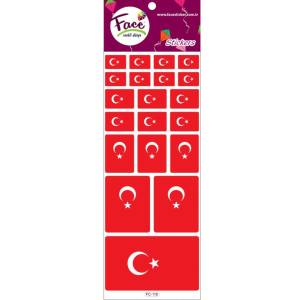 Türk Bayrağı Yapışkanlı Sticker