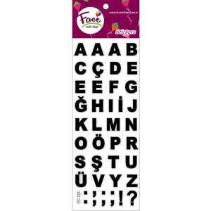 Harfler Yapışkanlı Sticker