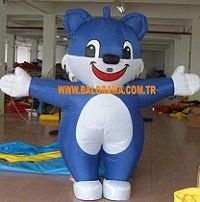 Mavi Kedi Şişme Maskot