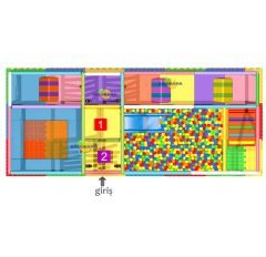 Korsanlar Adası Oyun Parkuru 7x3x2.3m