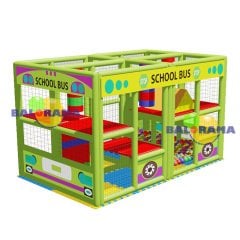 School Bus Softplay Oyun Parkı 4x2x2m