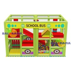 School Bus Softplay Oyun Parkı 4x2x2m