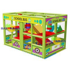 School Bus Softplay Oyun Parkı 4x2x2m