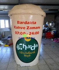 Şişme Yer Reklam Balonu Bardak 2m