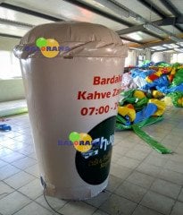 Şişme Yer Reklam Balonu Bardak 2m