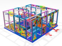 Softplay İç Mekan Oyun Parkı 5.3x4.7x2.5h Mt