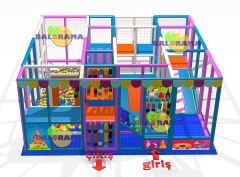 Softplay İç Mekan Oyun Parkı 5.3x4.7x2.5h Mt