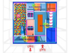 Softplay İç Mekan Oyun Parkı 5.3x4.7x2.5h Mt