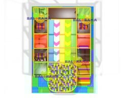 Softplay Roller Kaydıraklı Top Havuzu 7x5x2.5h Mt