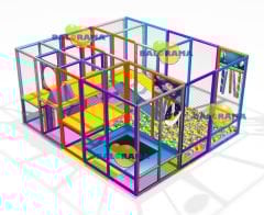 Uzay Macerası Roller Kaydıraklı Softplay İç Mekan Oyun Alanı 5x3.7x2.6h Mt
