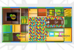 İç Mekan Boncuk Kaydıraklı Softplay Park 8x3.5x2.4h Mt