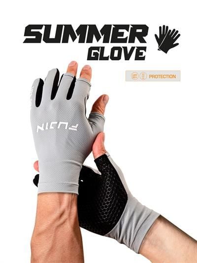 Fujin Pro Angler S24 Summer Gloves Grey