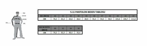 5.11 TACLITE TDU PANTOLON SIYAH