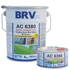 BRV AC 6380 - Beton Yüzeyler İçin Solventli Epoksi Son Kat Boya -  (A+B) 5 Kg
