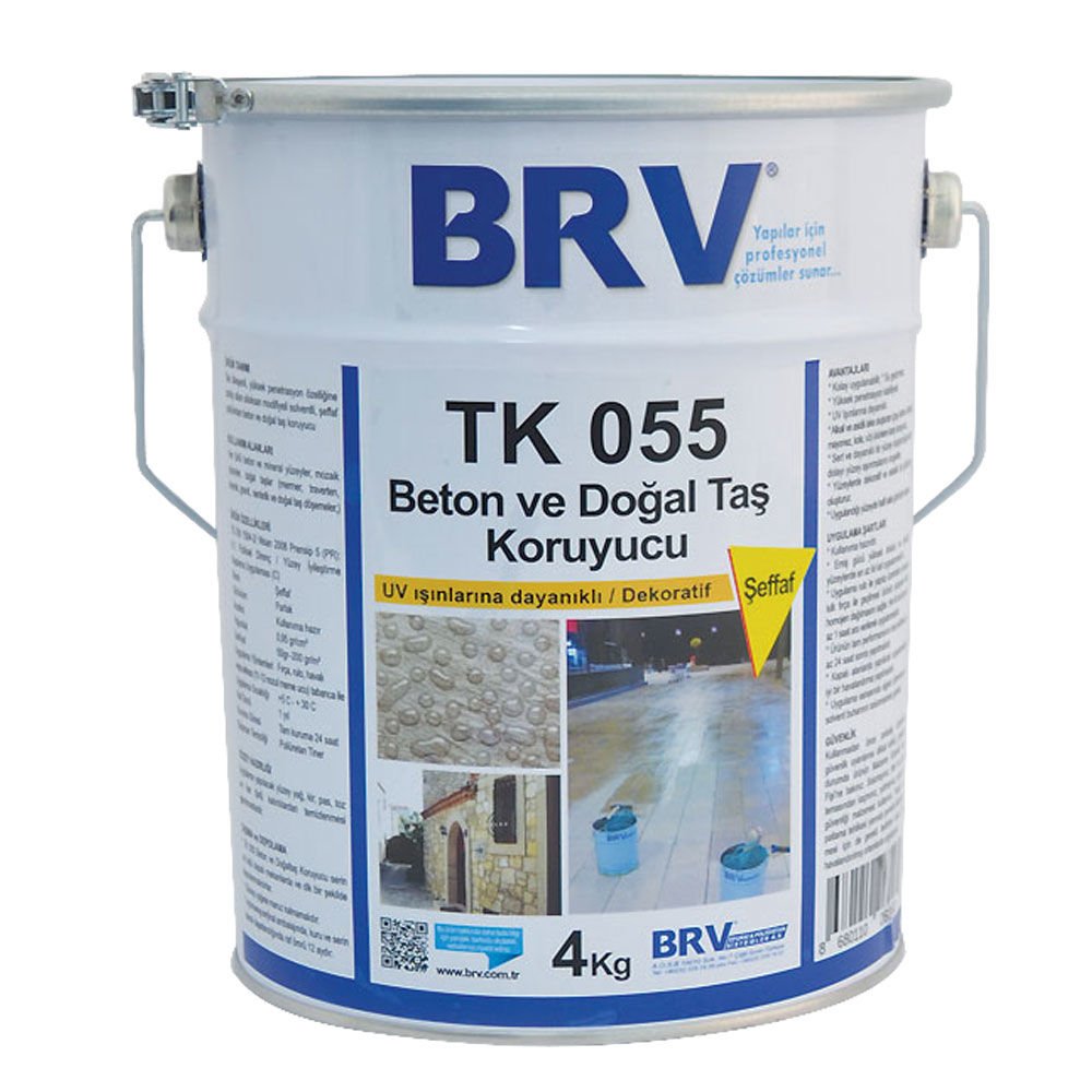 BRV TK 055 - UV Dayanımlı Solventli Doğal Taş Koruyucu - 4 Kg