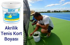 BRV TENİS KORT BOYASI -  Su Bazlı Akrilik Tenis Kort Boyası, 10Kg