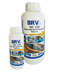BRV SC 330 - Dekoratif Şeffaf Epoksi Reçine - (A+B) 0,75 Kg