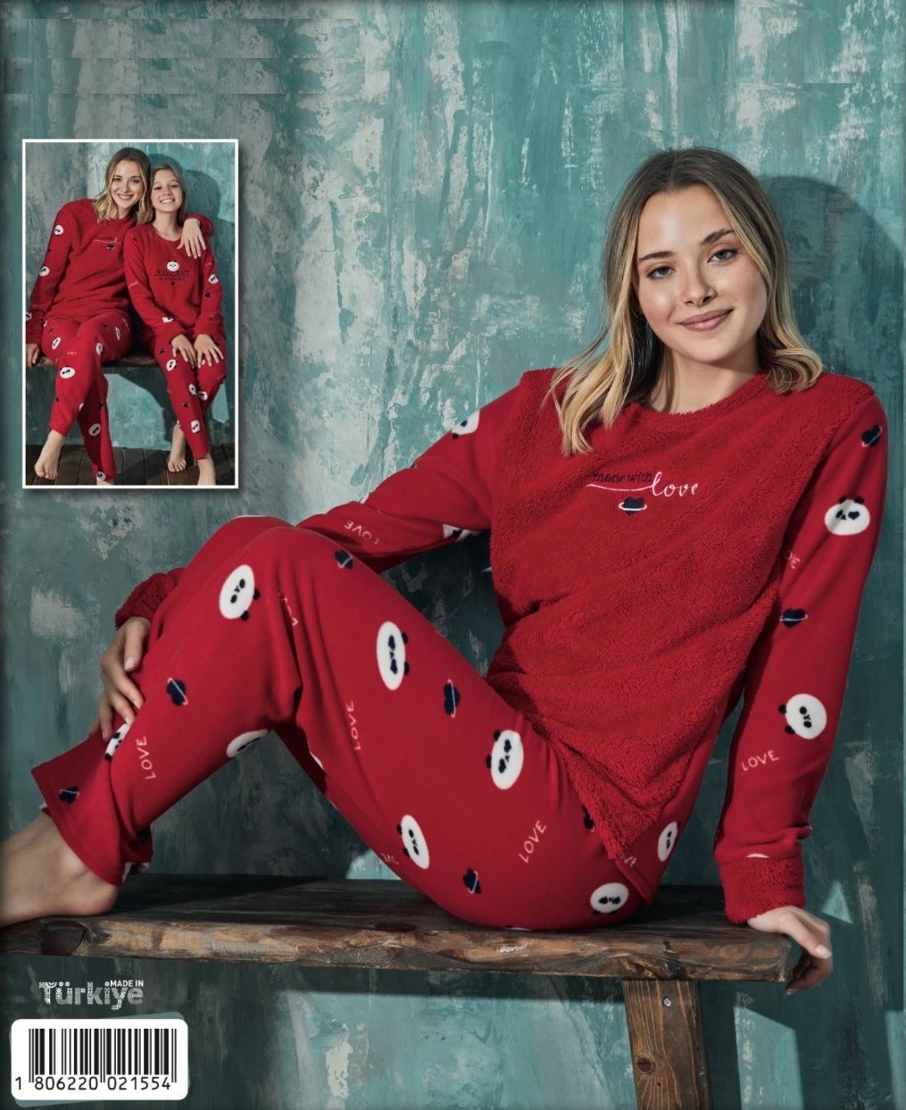 Arcan Kadın Kurabiye Adam Welsoft Pijama Takım