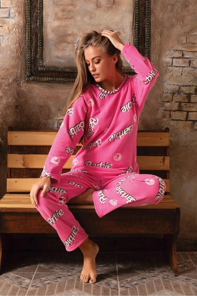 Sude Kadın Welsoft Barbie Pijama Takım