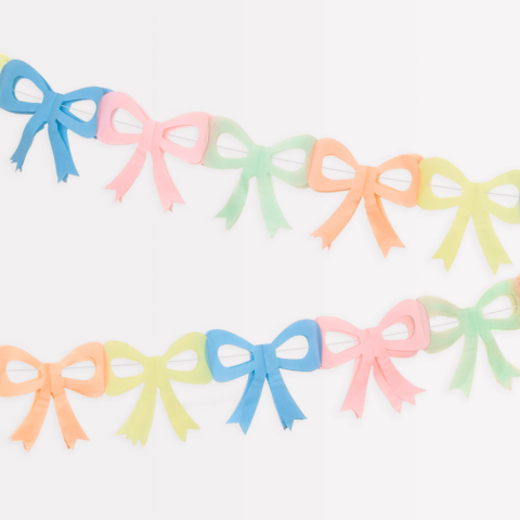 Meri Meri - Tissue Paper Bow Garland - Fiyonk Asılan Süsler (x3)