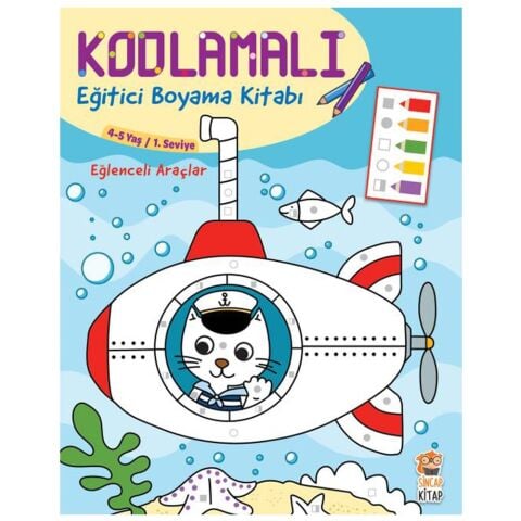 Sincap Kitap Kodlamalı Eğitici Boyama Kitabı – Eğlenceli Araçlar