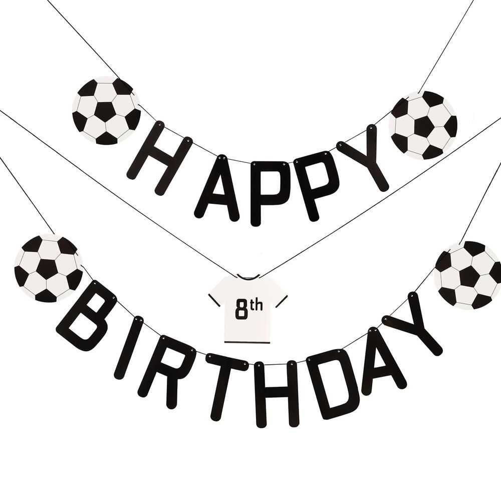 Ginger Ray - Bunting Football Birthday Customisable - Happy Birthday Futbol Asılan Süs