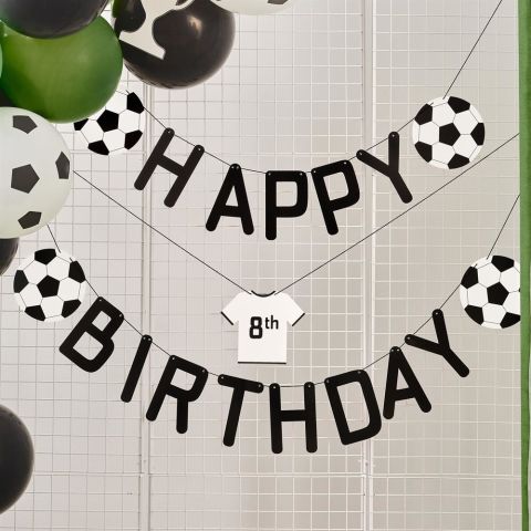 Ginger Ray - Bunting Football Birthday Customisable - Happy Birthday Futbol Asılan Süs