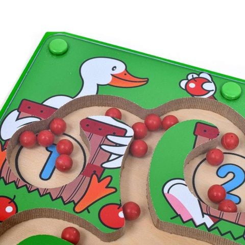 Melissa&Doug Ahşap Mıknatıslı Labirent Yapboz - Sayılar