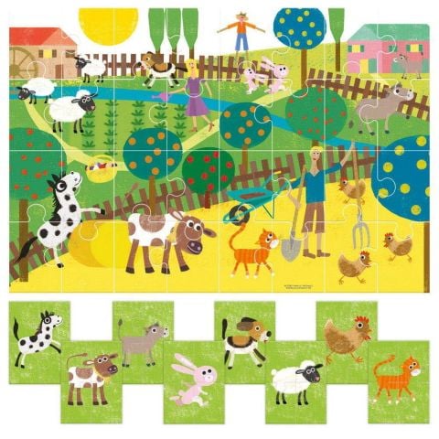 Headu My Farm Puzzle 8+1 Çift Taraflı Çiftliğim Yapbozu (2-5 Yaş)