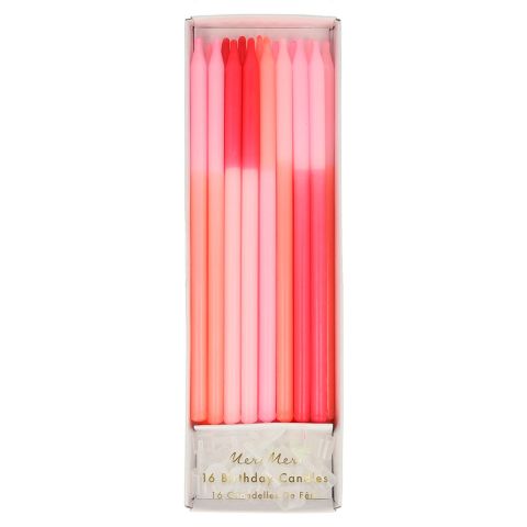 Meri Meri - Pink Colour Block Candles - Pembe Blok Mumlar