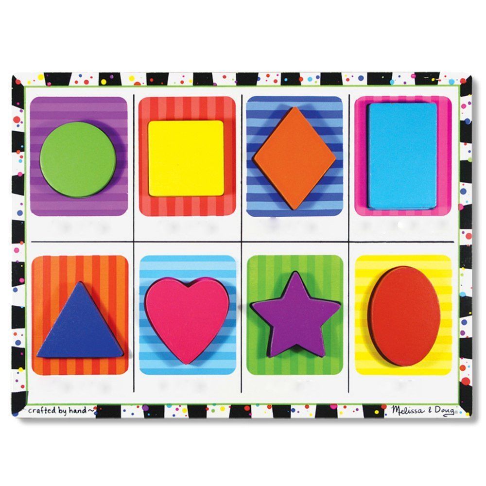 Melissa&Doug Ahşap Tombul Puzzle - Şekiller