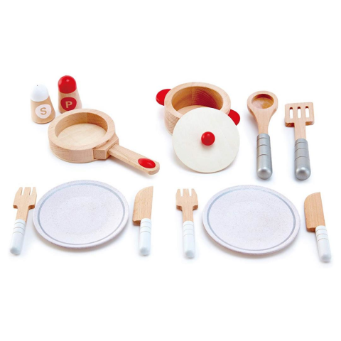 Hape Oyuncak Pişirme ve Servis Seti / Cook & Serve Set