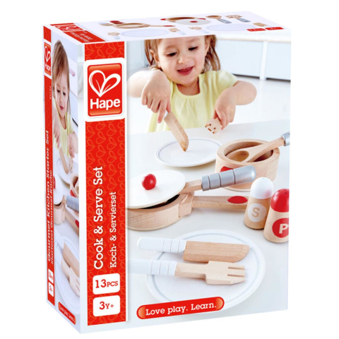 Hape Oyuncak Pişirme ve Servis Seti / Cook & Serve Set