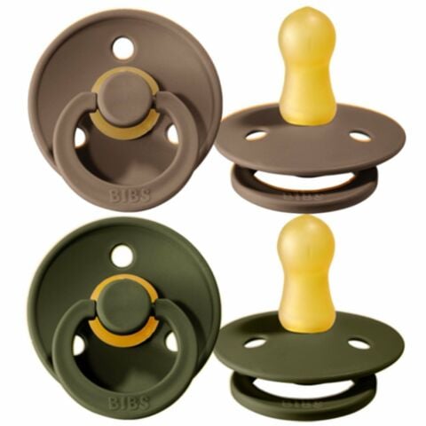 Bibs Colour İkili Kauçuk Emzik - Hunter Green/Dark Oak 0-6 Ay