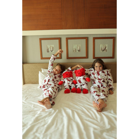 Luna Mia Winter Teddymania Uyku Arkadaşlı Çocuk Pijama Takımı