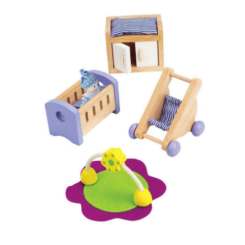 Hape Oyuncak Bebek Odası Eşya Seti / Wooden Toys - Baby's Room
