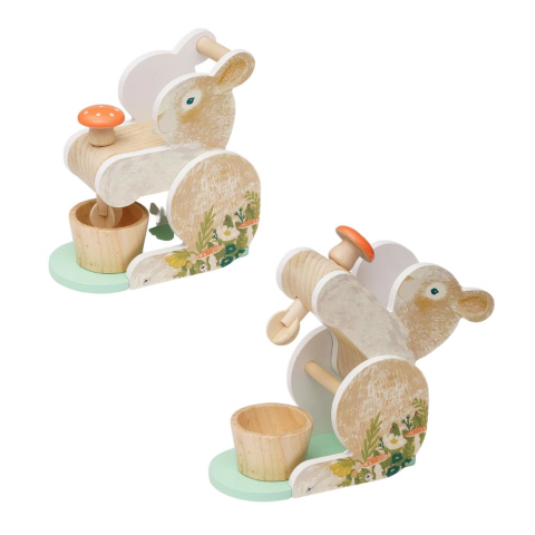 Manhattan Toy Bunny Hop Mikser / Wood Toy Pretend Play Set