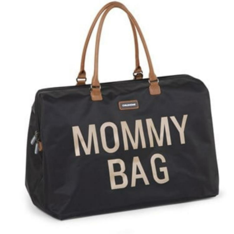 Childhome - Mommy Bag - Anne-Bebek Bakım Çantası – Siyah - Gold