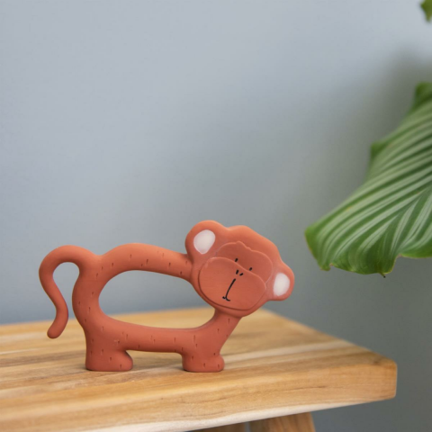 Trixie - Natural Rubber Grasping Toy - Bebek Kavrama Oyuncağı - Mr. Monkey