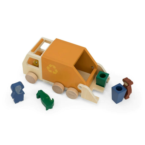 Trixie - Wooden Garbage Truck - Ahşap Çöp Kamyonu