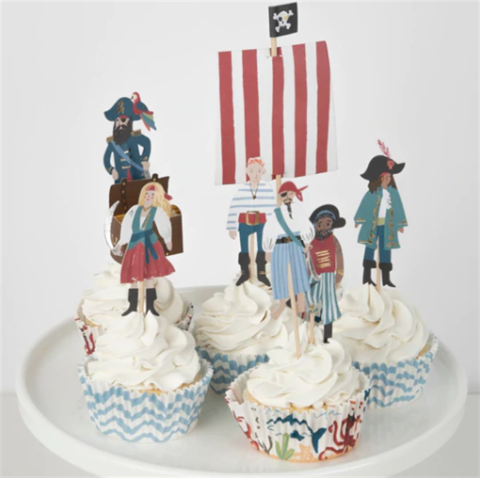 Meri Meri - Pirate Ship Cupcake Kit - Korsan Gemisi Cupcake Seti - 24'lü