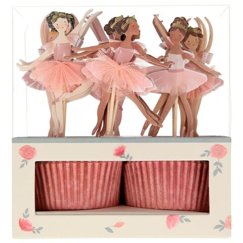 Meri Meri - Ballerina Cupcake Kit - Balerin Cupcake Seti - 24'lü