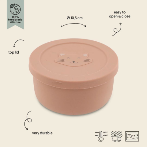 Trixie Silicone Snack Pot With Lid - Silikon Kapaklı Atıştırmalık Kabı - Mrs. Cat