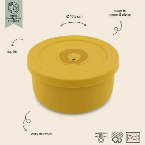 Trixie Silicone Snack Pot With Lid - Silikon Kapaklı Atıştırmalık Kabı - Mr. Lion