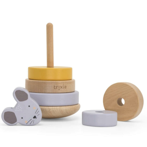 Trıxıe - Wooden Stackıng Toy - Ahşap Dizme Oyuncağı - Mrs. Mouse