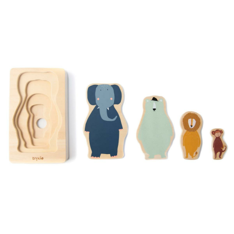 Trixie - Wooden Layer Animal Puzzle - Ahşap Katmanlı Puzzle