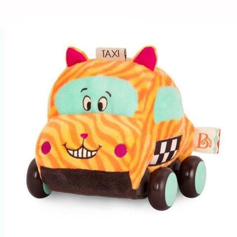 B.Toys Peluş Çek Bırak Araba / Sarı - Softies Wheeee-ls!